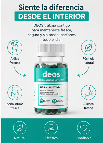 DEOS – Suplemento Natural para el Control del Olor Corporal