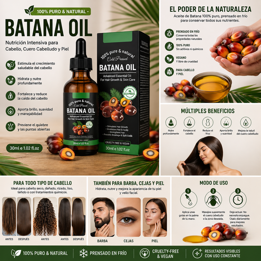 ACEITE DE BATANA - FORMULA MEJORADA 100% NATURAL