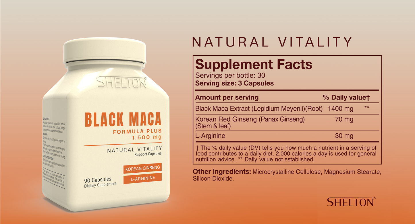 Black Maca (Maca Negra Peruana ) x 90 Cápsulas