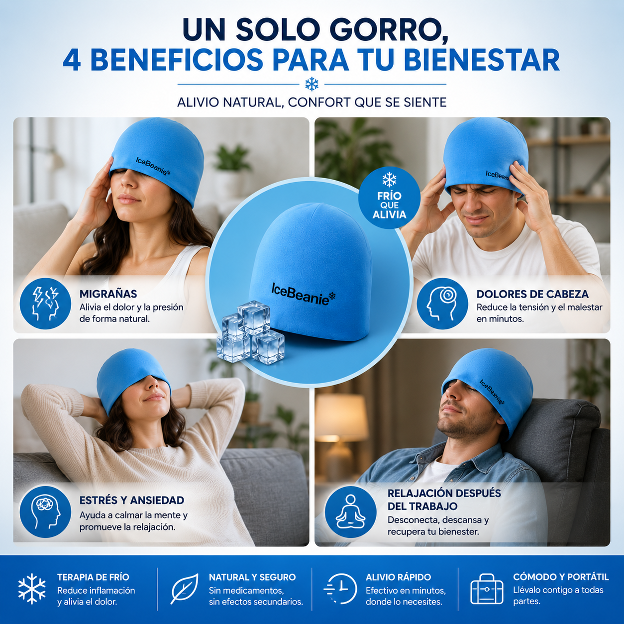 GORRO TERAPEUTICO (MIGRAÑA-ANTIESTRES)