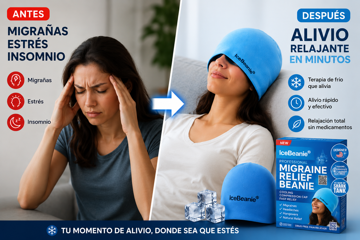 GORRO TERAPEUTICO (MIGRAÑA-ANTIESTRES)